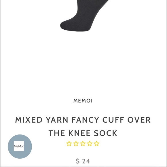MeMoi over the knee cuffed socks NWT - Picture 4 of 8